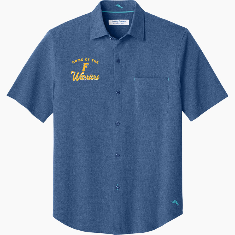 FRANKLIN HIGH SCHOOL WARRIORS Tommy Bahama Men's Sandy Point Short Sleeve Shirt
