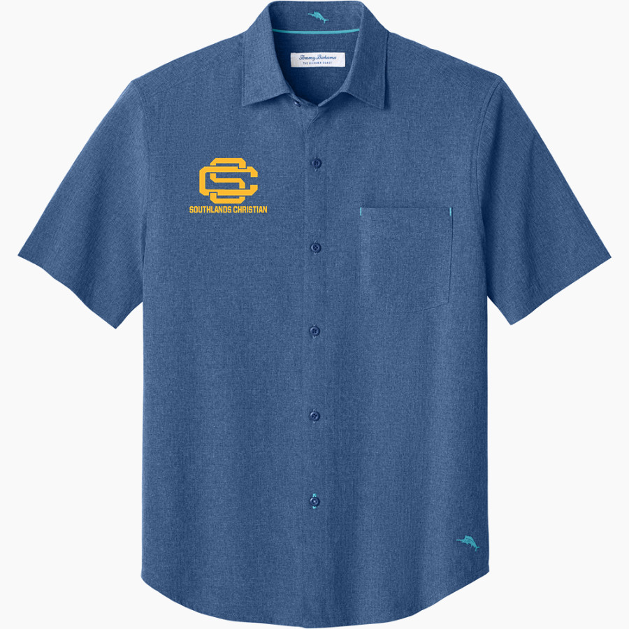 Southlands Christian Eagles <span class="pdp-name-mascot">Southlands Christian Eagles</span> Tommy Bahama Men's Sandy Point Short Sleeve Shirt