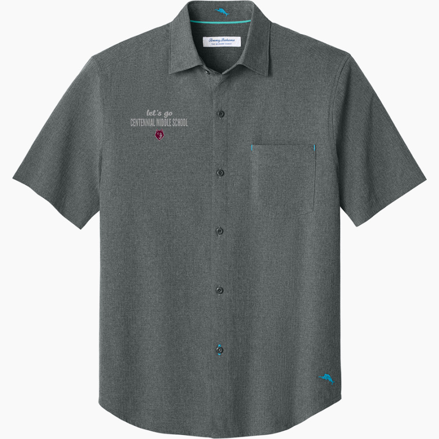 Centennial Middle School Timberwolves <span class="pdp-name-mascot">Centennial Middle School Wolves</span> Tommy Bahama Men's Sandy Point Short Sleeve Shirt