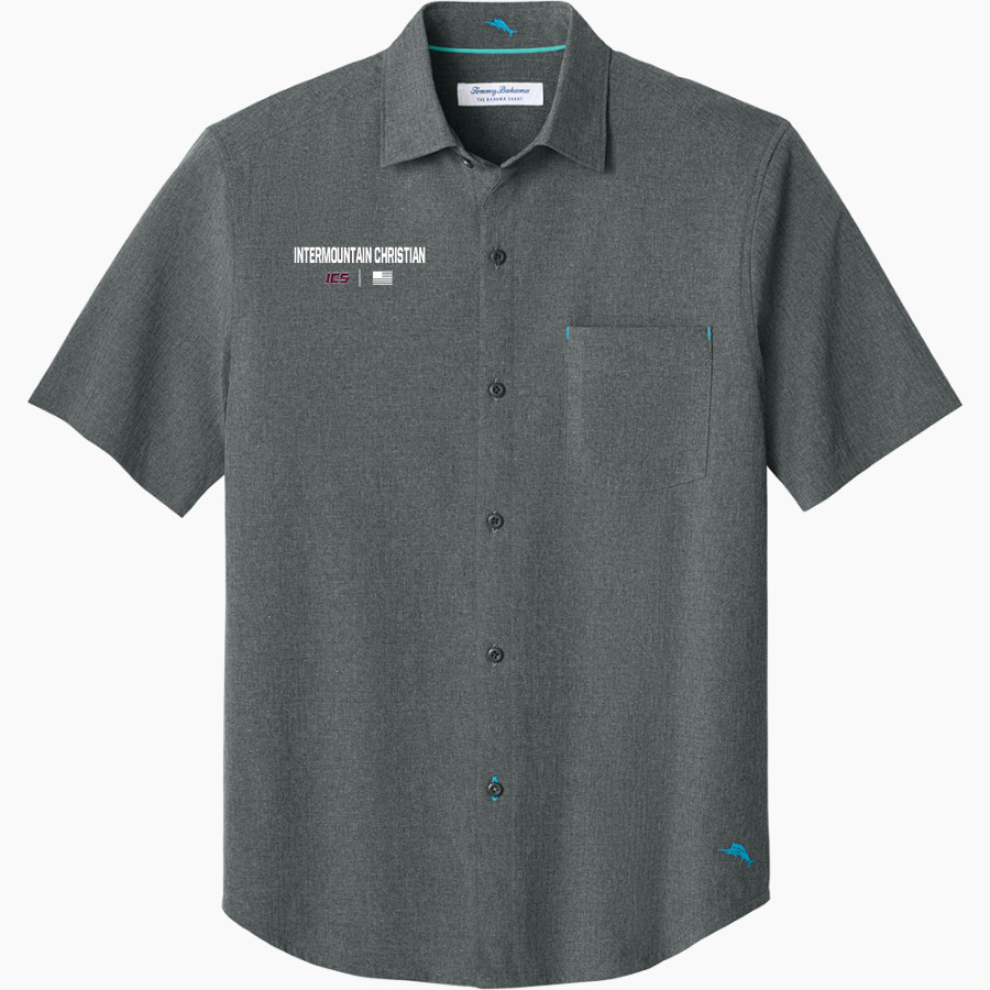 Intermountain Christian Lions <span class="pdp-name-mascot">Intermountain Christian School Lions</span> Tommy Bahama Men's Sandy Point Short Sleeve Shirt