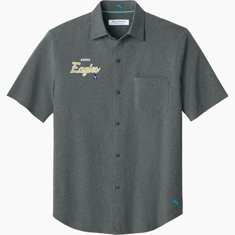 Akins Eagles Tommy Bahama Men's Sandy Point Short Sleeve Shirt
