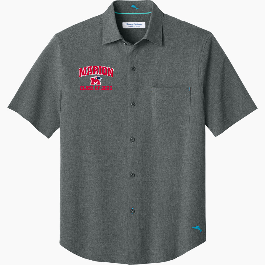 Marion Patriots <span class="pdp-name-mascot">Marion High School Patriots</span> Tommy Bahama Men's Sandy Point Short Sleeve Shirt