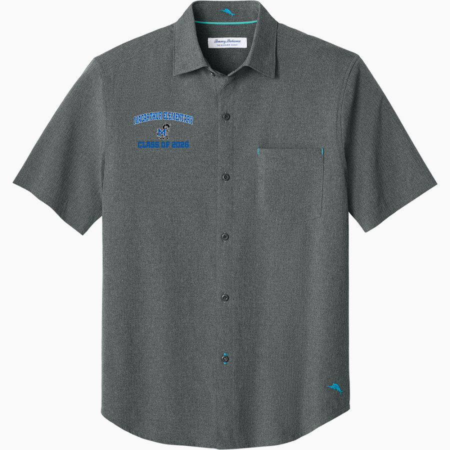 MacArthur Elementary Mustangs <span class="pdp-name-mascot">McArthur Elementary</span> Tommy Bahama Men's Sandy Point Short Sleeve Shirt
