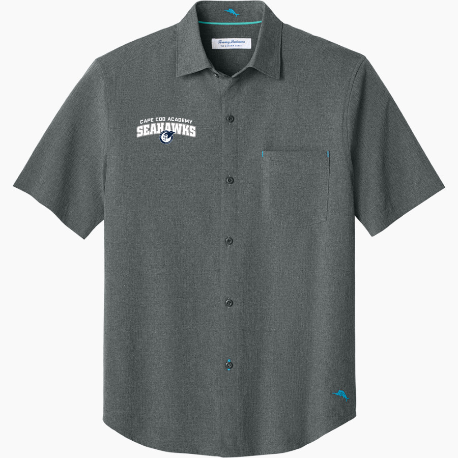 Cape Cod Academy Seahawks Tommy Bahama Men's Sandy Point Short Sleeve Shirt