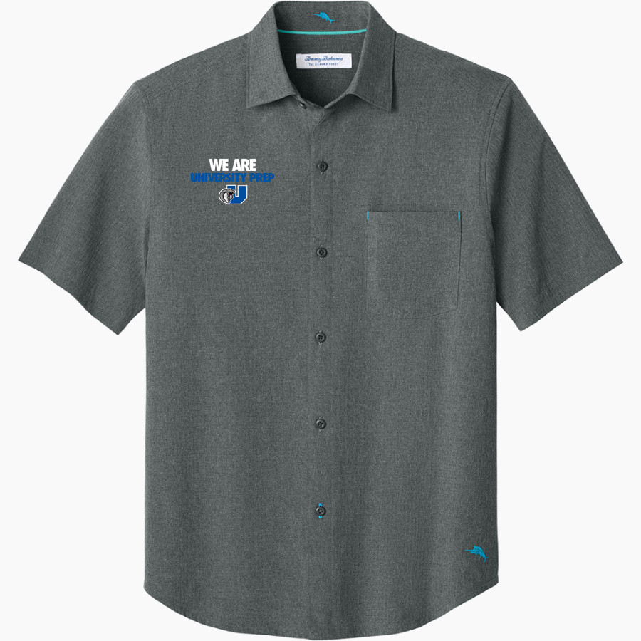University Prep Cobras Tommy Bahama Men's Sandy Point Short Sleeve Shirt
