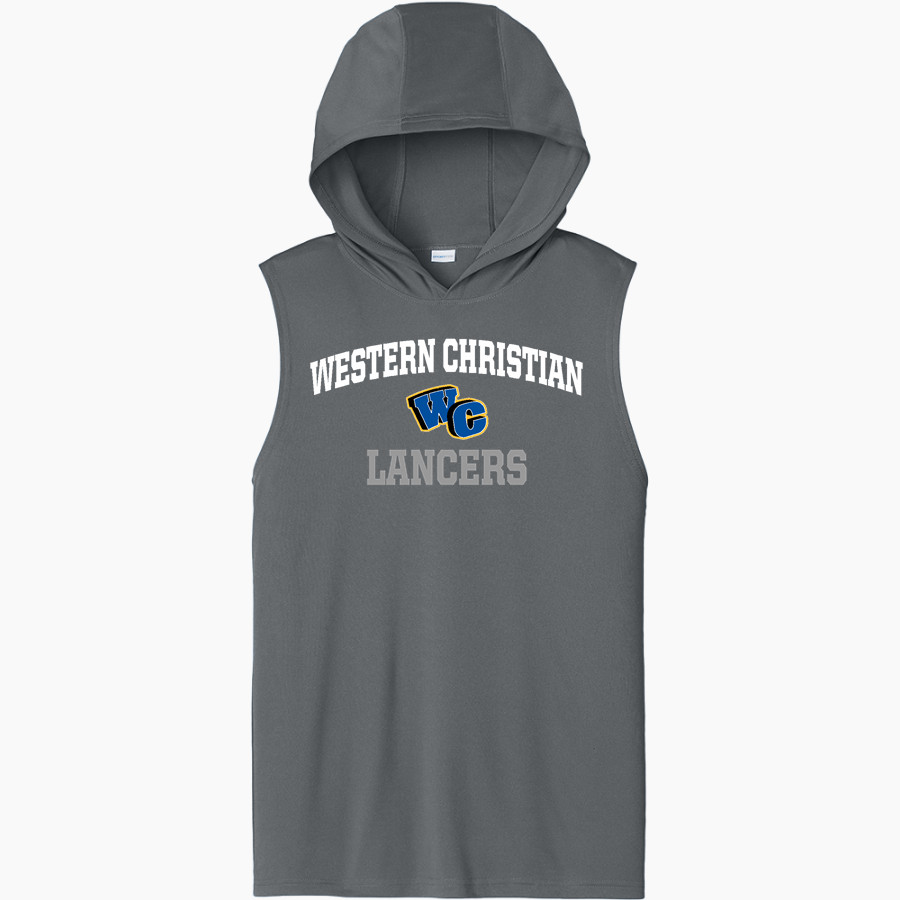 Western Christian Lancers <span class="pdp-name-mascot">Western Christian Lancers</span> Sport-Tek Men's Competitor Sleeveless Hoodie