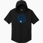 Carpenter Cowboys <span class="pdp-name-mascot">Carpenter Cowboys</span> Sport-Tek Men's PosiCharge Tri-Blend Wicking Short Sleeve Hoodie Front Thumbnail