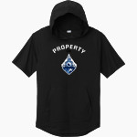 MONTPELIER HIGH SCHOOL LOCOMOTIVES <span class="pdp-name-mascot">MONTPELIER LOCOMOTIVES</span> Sport-Tek Men's PosiCharge Tri-Blend Wicking Short Sleeve Hoodie Front Thumbnail