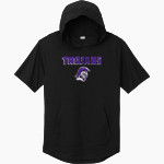 Trevecca University Trojans Sport-Tek Men's PosiCharge Tri-Blend Wicking Short Sleeve Hoodie Front Thumbnail