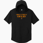 CHRIST LUTHERAN Cougars <span class="pdp-name-mascot">CHRIST LUTHERAN DAY SCHOOL Cougars</span> Sport-Tek Men's PosiCharge Tri-Blend Wicking Short Sleeve Hoodie Front Thumbnail