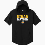 UIAAA Online Store Sport-Tek Men's PosiCharge Tri-Blend Wicking Short Sleeve Hoodie Front Thumbnail
