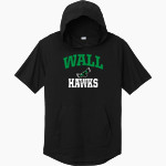 WALL HIGH SCHOOL HAWKS <span class="pdp-name-mascot">WALL HAWKS</span> Sport-Tek Men's PosiCharge Tri-Blend Wicking Short Sleeve Hoodie Front Thumbnail