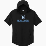 HAMPTON HIGH SCHOOL BULLDOGS <span class="pdp-name-mascot">HAMPTON BULLDOGS</span> Sport-Tek Men's PosiCharge Tri-Blend Wicking Short Sleeve Hoodie Front Thumbnail