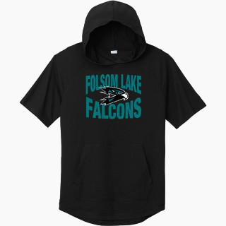 Sport-Tek Men's PosiCharge Tri-Blend Wicking Short Sleeve Hoodie