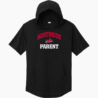 Sport-Tek Men's PosiCharge Tri-Blend Wicking Short Sleeve Hoodie