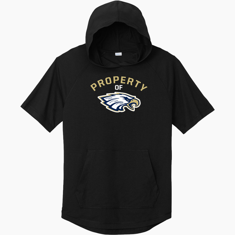 BETHPAGE HIGH SCHOOL GOLDEN EAGLES <span class="pdp-name-mascot">BETHPAGE GOLDEN EAGLES</span> Sport-Tek Men's PosiCharge Tri-Blend Wicking Short Sleeve Hoodie