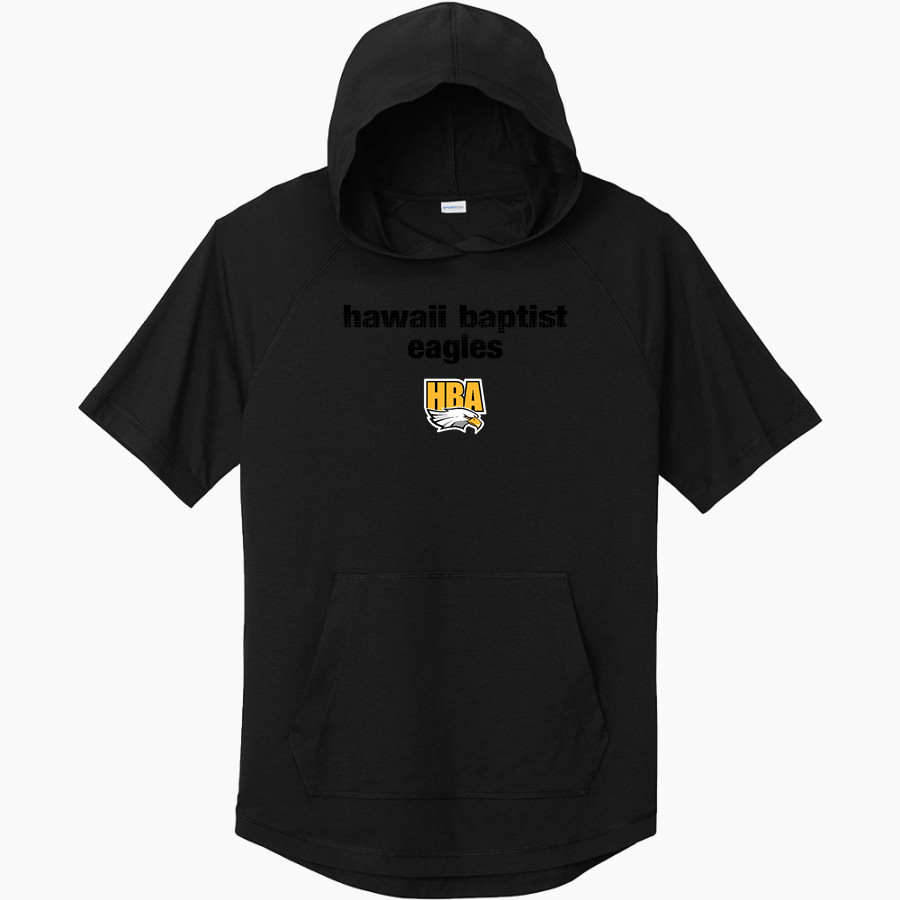 Hawaii Baptist Eagles <span class="pdp-name-mascot">HBA Eagles</span> Sport-Tek Men's PosiCharge Tri-Blend Wicking Short Sleeve Hoodie