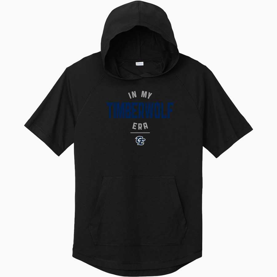 Clovis East Timberwolves <span class="pdp-name-mascot">Clovis East High School Timberwolves</span> Sport-Tek Men's PosiCharge Tri-Blend Wicking Short Sleeve Hoodie