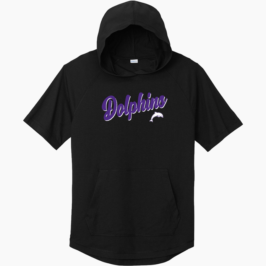 Bergman Dolphins Sport-Tek Men's PosiCharge Tri-Blend Wicking Short Sleeve Hoodie