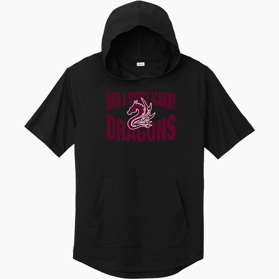 Math & Science Academy Dragons <span class="pdp-name-mascot">Math & Science Academy Dragons</span> Sport-Tek Men's PosiCharge Tri-Blend Wicking Short Sleeve Hoodie