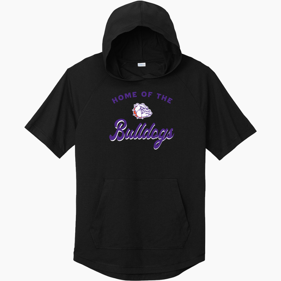 BEMENT MIDDLE SCHOOL BULLDOGS <span class="pdp-name-mascot">BEMENT BULLDOGS</span> Sport-Tek Men's PosiCharge Tri-Blend Wicking Short Sleeve Hoodie