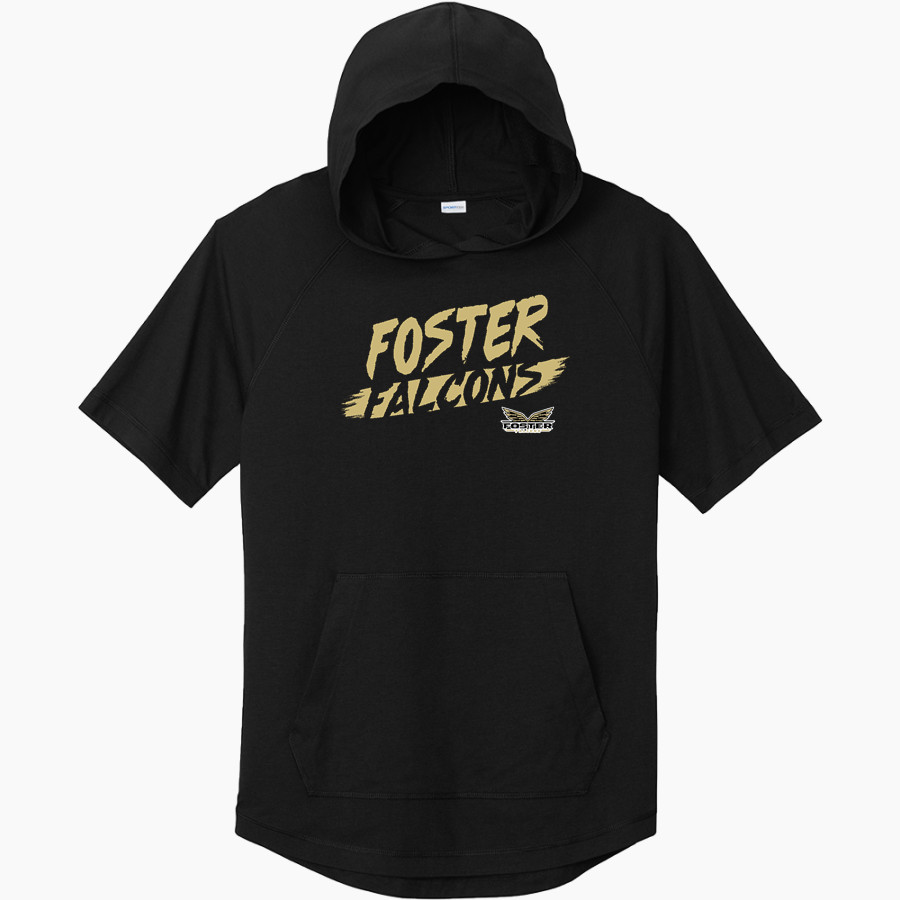 FOSTER HIGH SCHOOL FALCONS <span class="pdp-name-mascot">FOSTER FALCONS</span> Sport-Tek Men's PosiCharge Tri-Blend Wicking Short Sleeve Hoodie