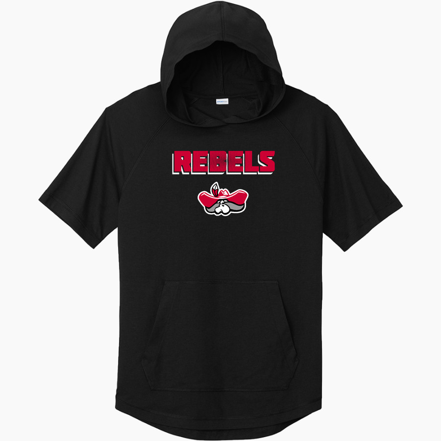 South Newton Rebels <span class="pdp-name-mascot">South Newton Rebels</span> Sport-Tek Men's PosiCharge Tri-Blend Wicking Short Sleeve Hoodie