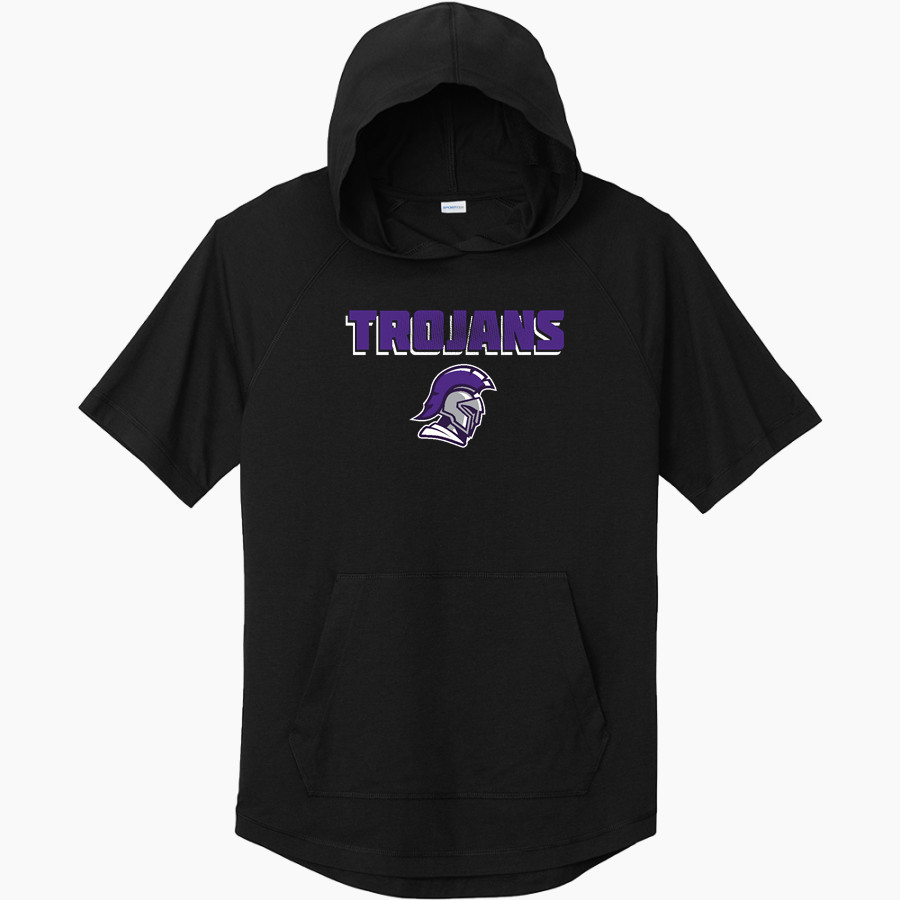 Trevecca University Trojans Sport-Tek Men's PosiCharge Tri-Blend Wicking Short Sleeve Hoodie