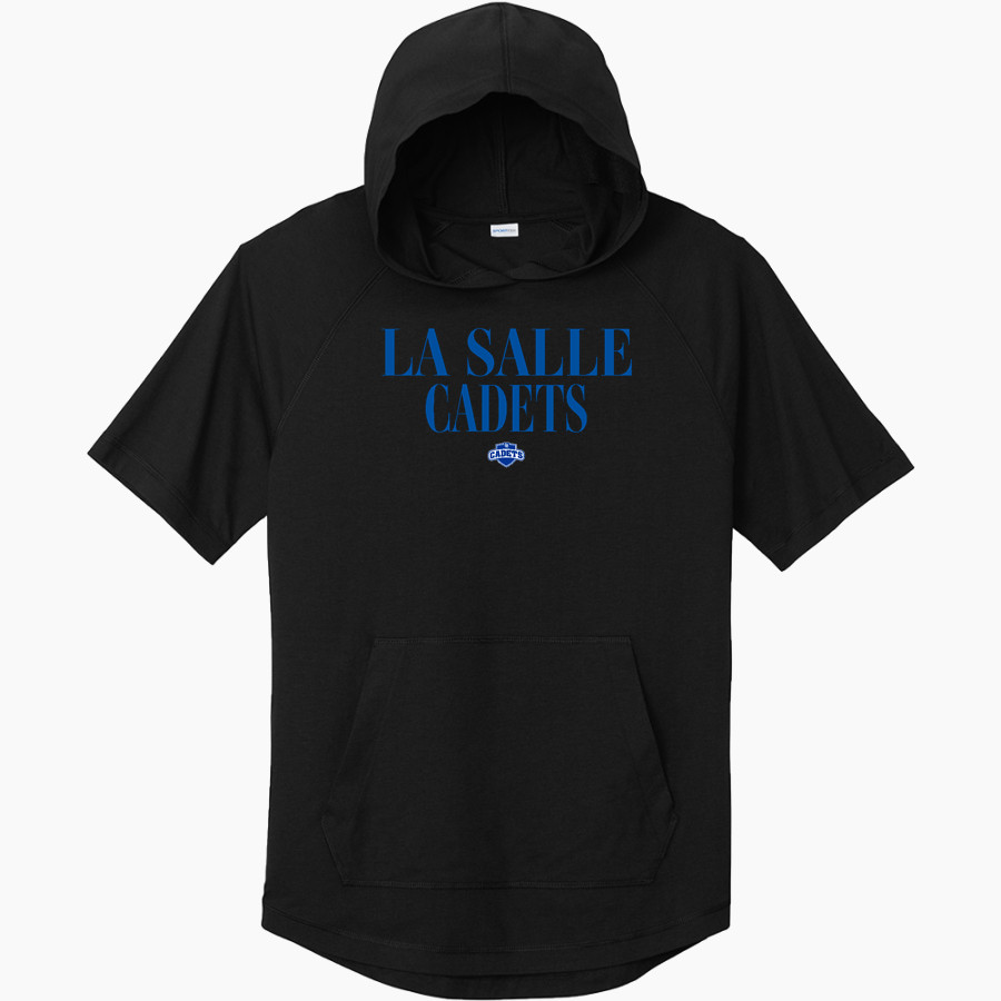 La Salle Cadets Sport-Tek Men's PosiCharge Tri-Blend Wicking Short Sleeve Hoodie