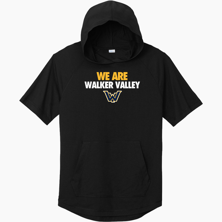WALKER VALLEY HIGH SCHOOL MUSTANGS Sport-Tek Men's PosiCharge Tri-Blend Wicking Short Sleeve Hoodie