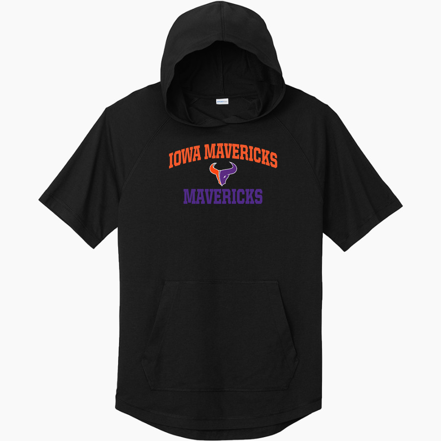 Iowa Mavericks Sport-Tek Men's PosiCharge Tri-Blend Wicking Short Sleeve Hoodie