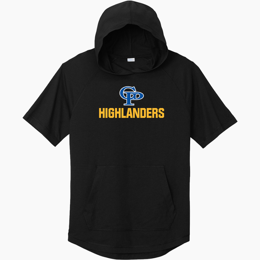 GATLINBURG-PITTMAN HIGH SCHOOL HIGHLANDERS <span class="pdp-name-mascot">GATLINBURG - PITTMAN HIGHLANDERS</span> Sport-Tek Men's PosiCharge Tri-Blend Wicking Short Sleeve Hoodie