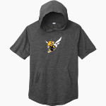 AIC Yellow Jackets Sideline Store <span class="pdp-name-mascot">American International College Yellow Jackets</span> Sport-Tek Men's PosiCharge Tri-Blend Wicking Short Sleeve Hoodie Front Thumbnail