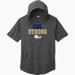 Terra Verde Discovery School Owls <span class="pdp-name-mascot">Terra Verde Discovery School</span> Sport-Tek Men's PosiCharge Tri-Blend Wicking Short Sleeve Hoodie Front Thumbnail