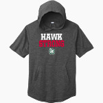 APIS Hawks <span class="pdp-name-mascot">Asia Pacific International GreenHawks</span> Sport-Tek Men's PosiCharge Tri-Blend Wicking Short Sleeve Hoodie Front Thumbnail