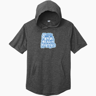 Sport-Tek Men's PosiCharge Tri-Blend Wicking Short Sleeve Hoodie