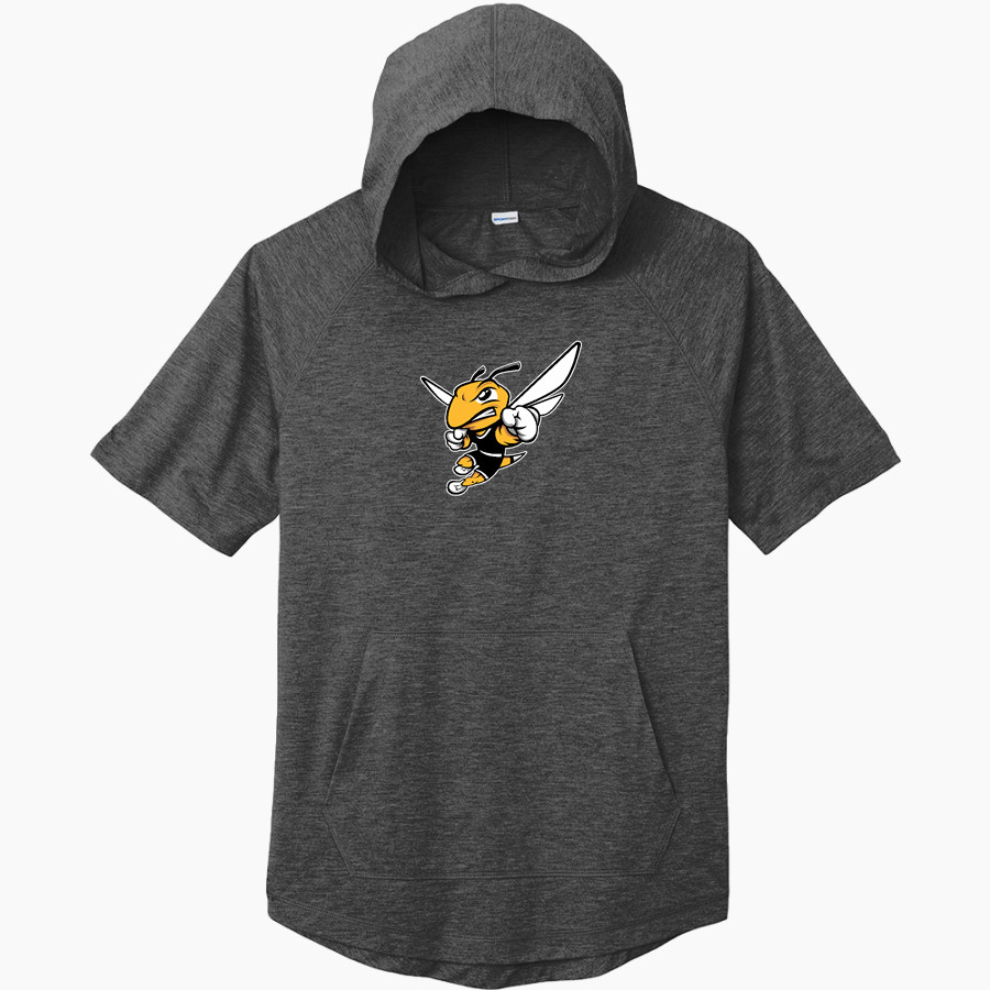 AIC Yellow Jackets Sideline Store <span class="pdp-name-mascot">American International College Yellow Jackets</span> Sport-Tek Men's PosiCharge Tri-Blend Wicking Short Sleeve Hoodie