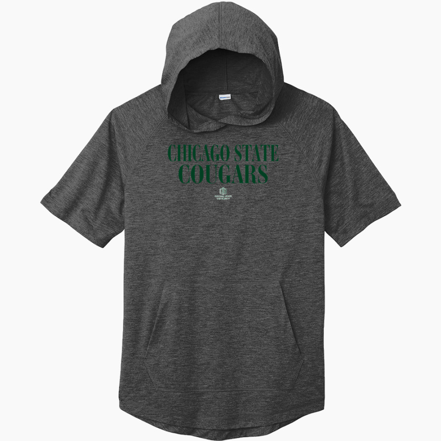 Chicago State Cougars <span class="pdp-name-mascot">Chicago State Cougars</span> Sport-Tek Men's PosiCharge Tri-Blend Wicking Short Sleeve Hoodie