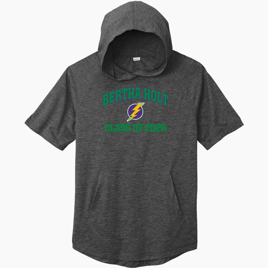 Bertha Holt Bolts <span class="pdp-name-mascot">Bertha Holt Bolts</span> Sport-Tek Men's PosiCharge Tri-Blend Wicking Short Sleeve Hoodie