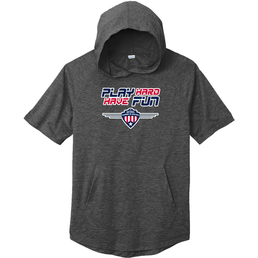 NATIONAL ACADEMY OF ATHLETICS <span class="pdp-name-mascot">NATIONAL ACADEMY OF ATHLETICS</span> Sport-Tek Men's PosiCharge Tri-Blend Wicking Short Sleeve Hoodie