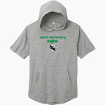Sopris Elementary Eagles Sport-Tek Men's PosiCharge Tri-Blend Wicking Short Sleeve Hoodie Front Thumbnail