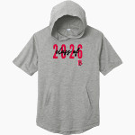 Benedictine University Mesa Redhawks <span class="pdp-name-mascot">Benedictine University Redhawks</span> Sport-Tek Men's PosiCharge Tri-Blend Wicking Short Sleeve Hoodie Front Thumbnail