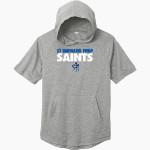 ST BERNARD PREP SAINTS <span class="pdp-name-mascot">ST BERNARD PREP SAINTS</span> Sport-Tek Men's PosiCharge Tri-Blend Wicking Short Sleeve Hoodie Front Thumbnail
