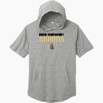 Bishop Montgomery Knights <span class="pdp-name-mascot">Bishop Montgomery Knights</span> Sport-Tek Men's PosiCharge Tri-Blend Wicking Short Sleeve Hoodie Front Thumbnail