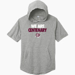 Centenary Gents <span class="pdp-name-mascot">Centenary Gents</span> Sport-Tek Men's PosiCharge Tri-Blend Wicking Short Sleeve Hoodie Front Thumbnail