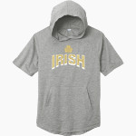 Notre Dame Irish <span class="pdp-name-mascot">Notre Dame Irish</span> Sport-Tek Men's PosiCharge Tri-Blend Wicking Short Sleeve Hoodie Front Thumbnail
