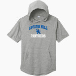 Spring Hill Panthers <span class="pdp-name-mascot">Spring Hill Panthers</span> Sport-Tek Men's PosiCharge Tri-Blend Wicking Short Sleeve Hoodie Front Thumbnail