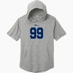 University of San Diego Toreros Sport-Tek Men's PosiCharge Tri-Blend Wicking Short Sleeve Hoodie Front Thumbnail