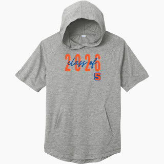 Sport-Tek Men's PosiCharge Tri-Blend Wicking Short Sleeve Hoodie