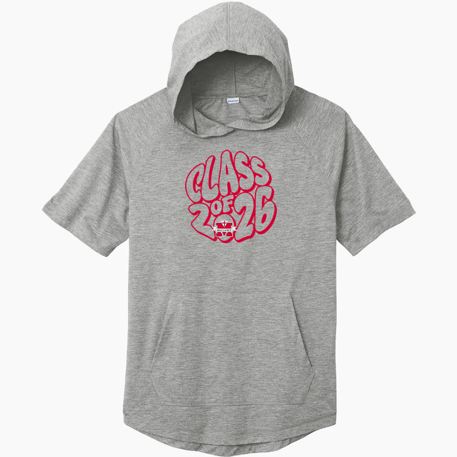 Monsignor McClancy Crusaders <span class="pdp-name-mascot">Monsignor McClancy Crusaders</span> Sport-Tek Men's PosiCharge Tri-Blend Wicking Short Sleeve Hoodie